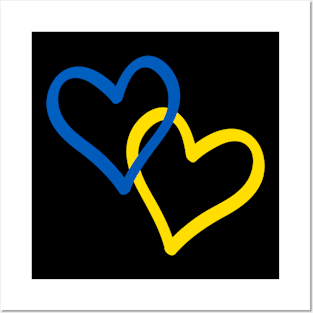 Ukraine Hearts Posters and Art